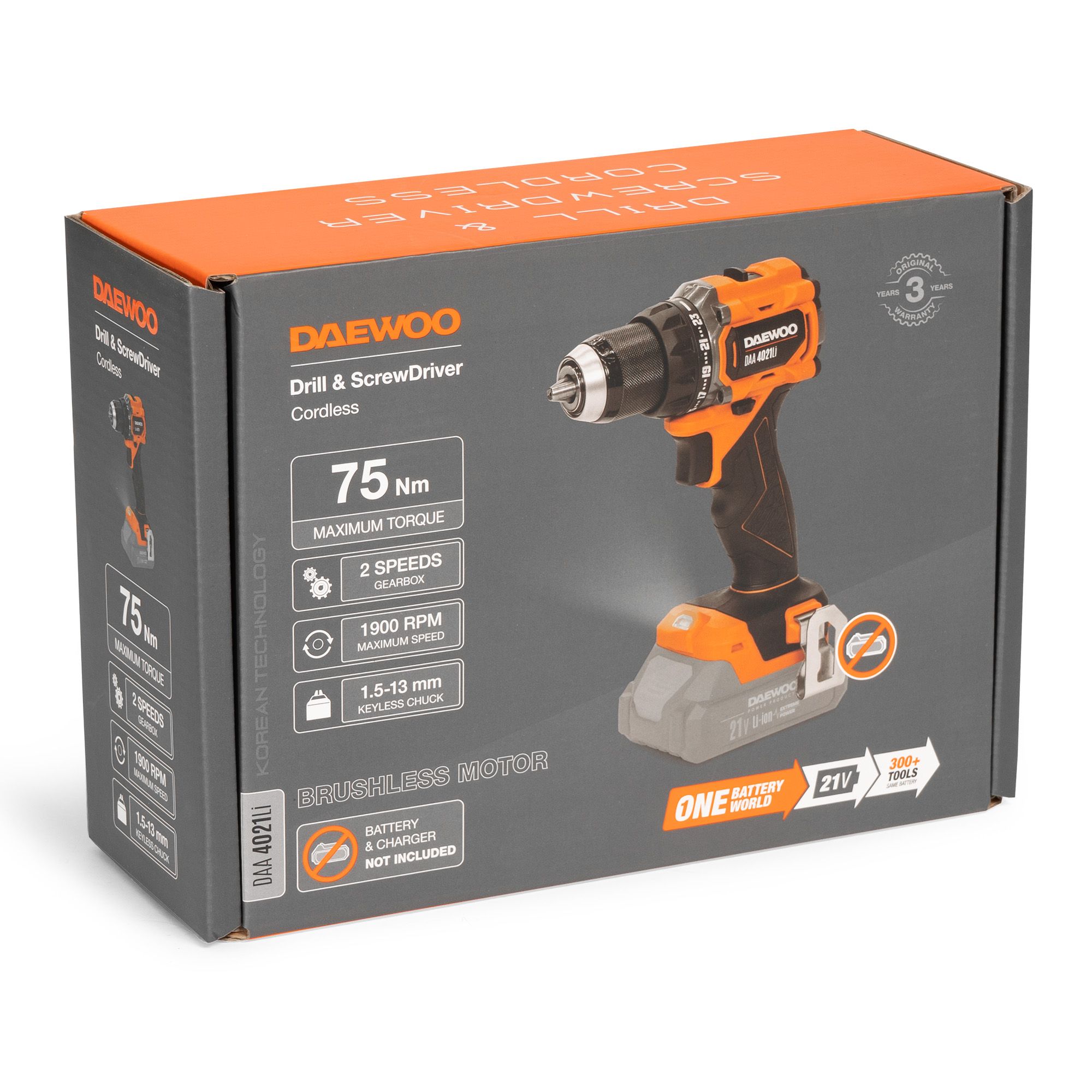 Дрель-шуруповерт аккумуляторная DAEWOO DAA 4021Li