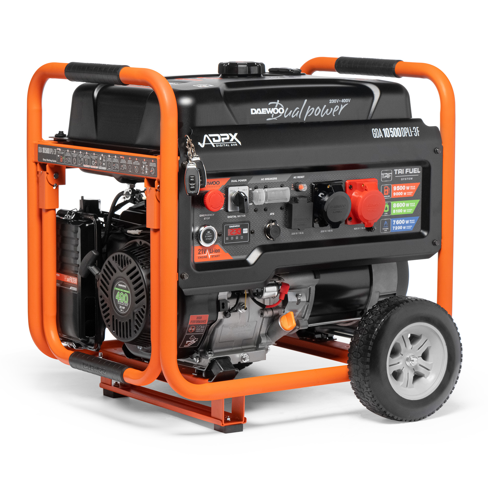 Бензиновый газовый генератор DAEWOO GDA 10500DPLi-3F