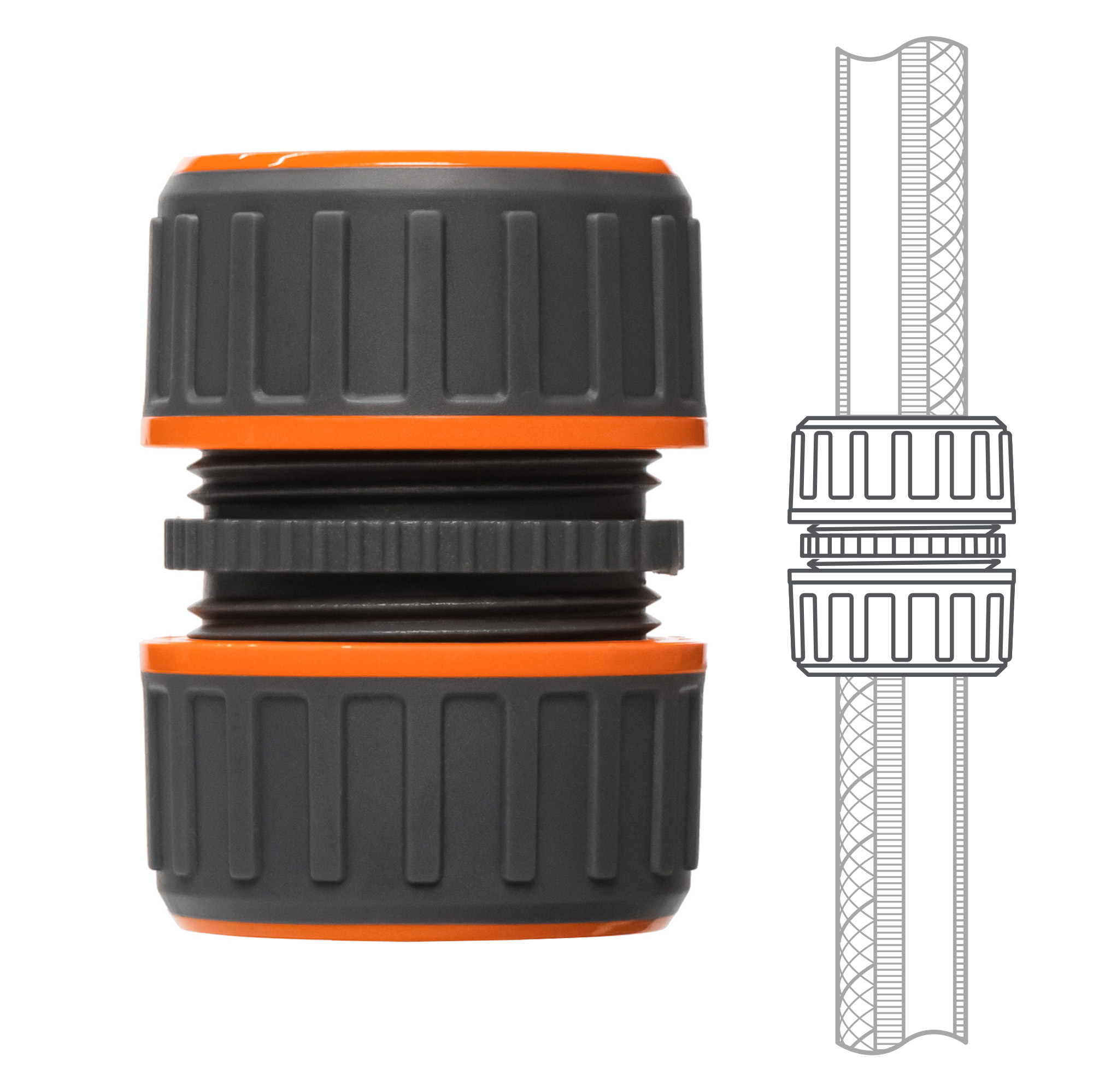 Муфта ремонтная для шланга диаметром от 15 мм до 19 мм DAEWOO DWC 3119