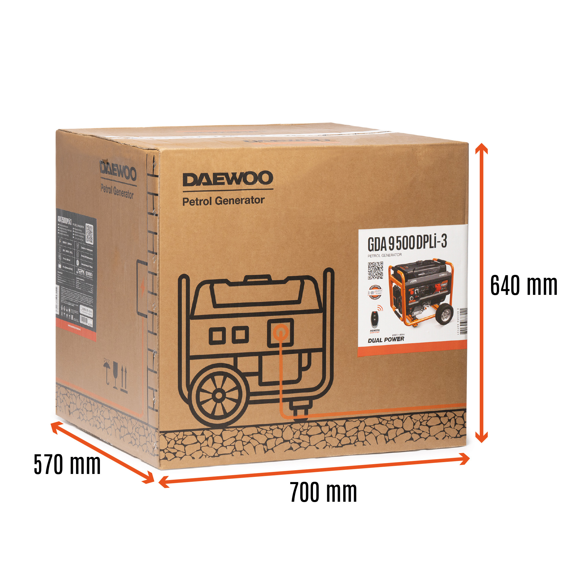 Бензиновый генератор DAEWOO GDA 9500DPLi-3