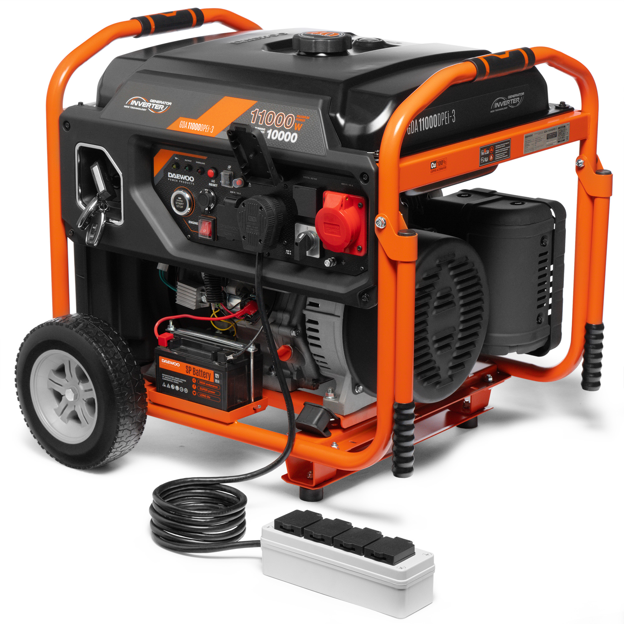 Инверторный бензиновый генератор DAEWOO GDA 11000DPEi-3