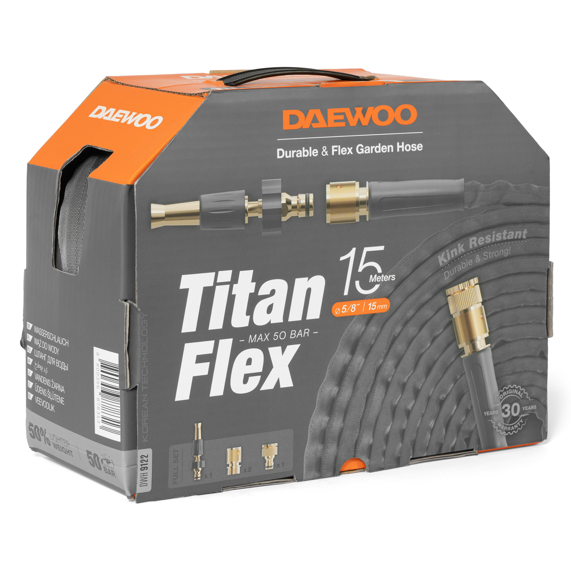 Шланг 5/8" (15мм) - 15м DAEWOO TitanFlex DWH 9122