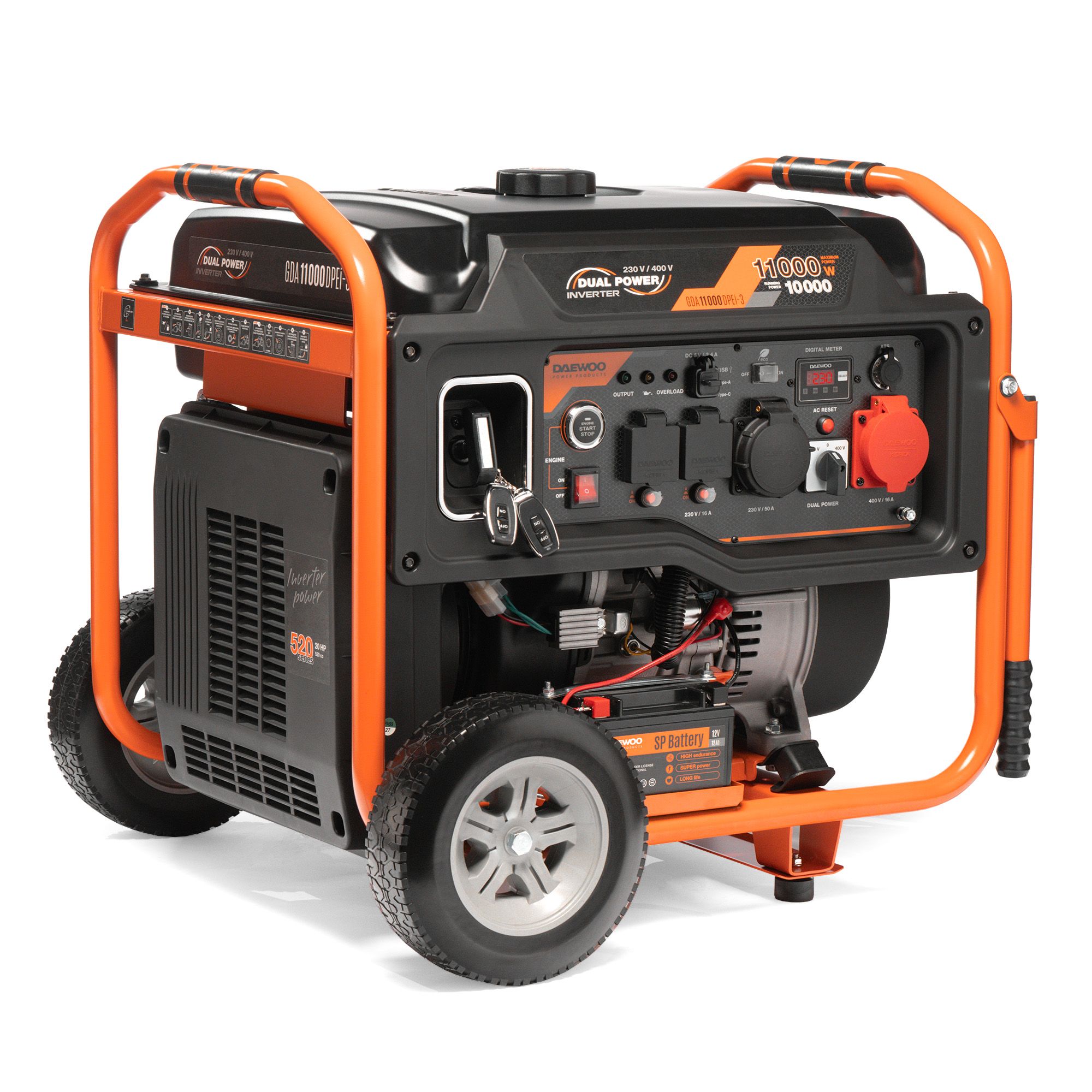 Инверторный бензиновый генератор DAEWOO GDA 11000DPEi-3