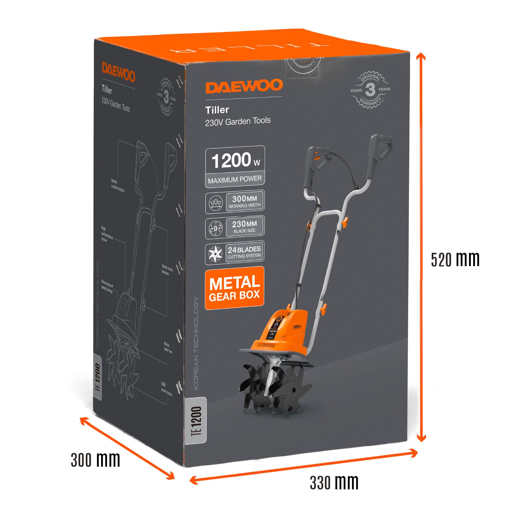 Культиватор электрический DAEWOO TE 1200