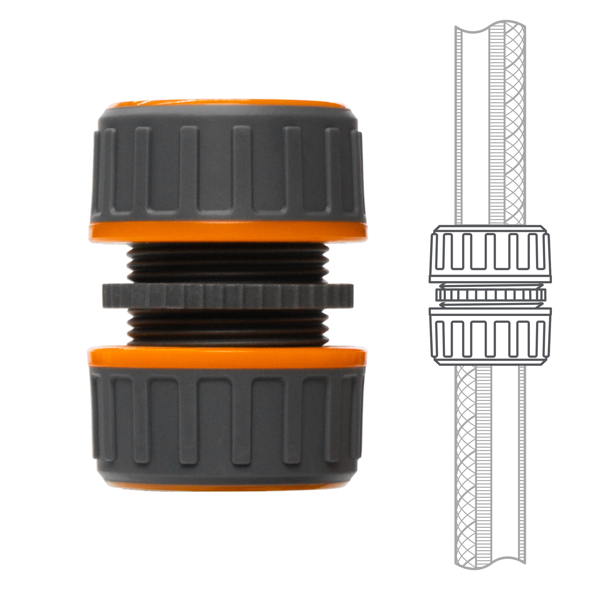 Муфта ремонтная для шланга диаметром от 13 мм до 15 мм DAEWOO DWC 3115