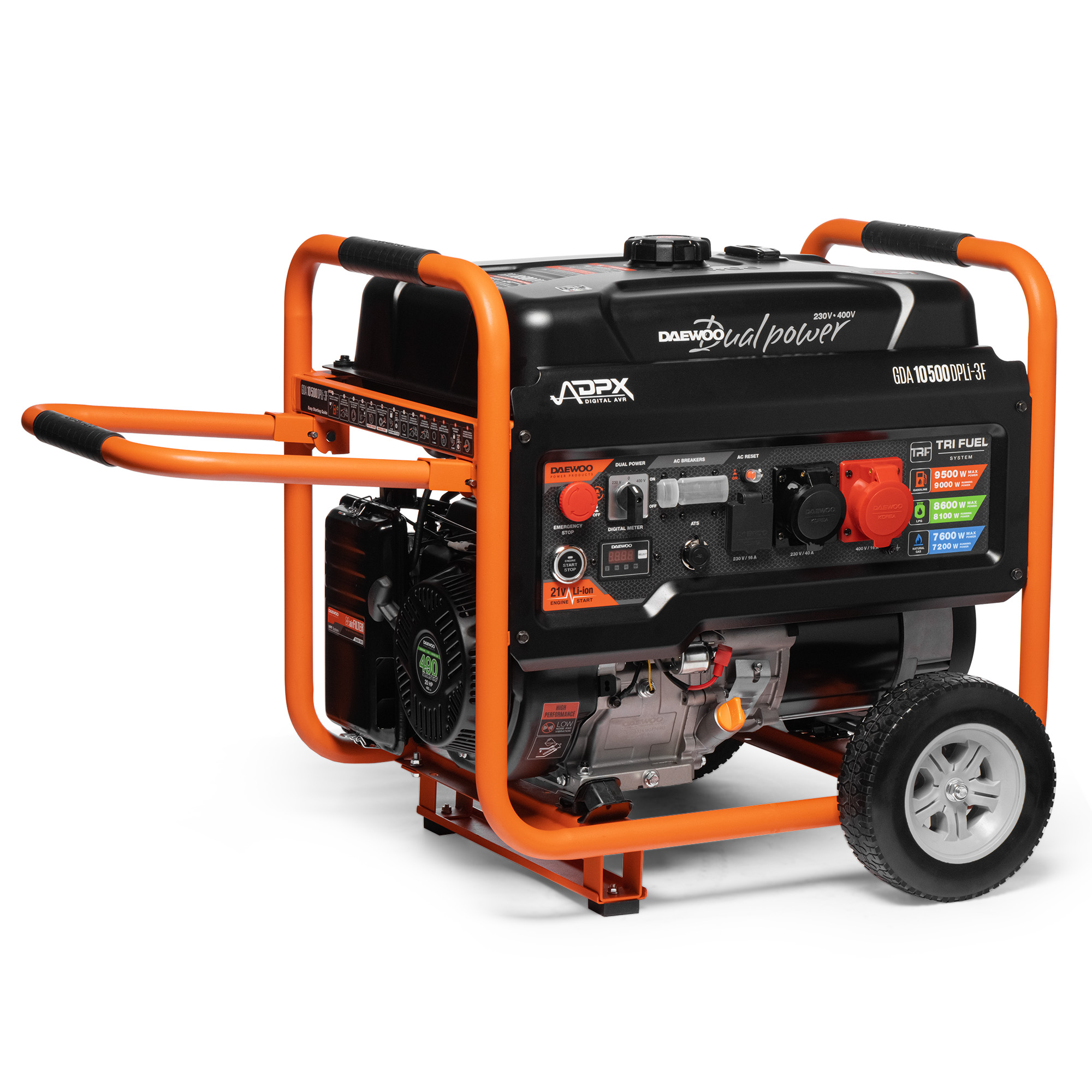 Бензиновый газовый генератор DAEWOO GDA 10500DPLi-3F