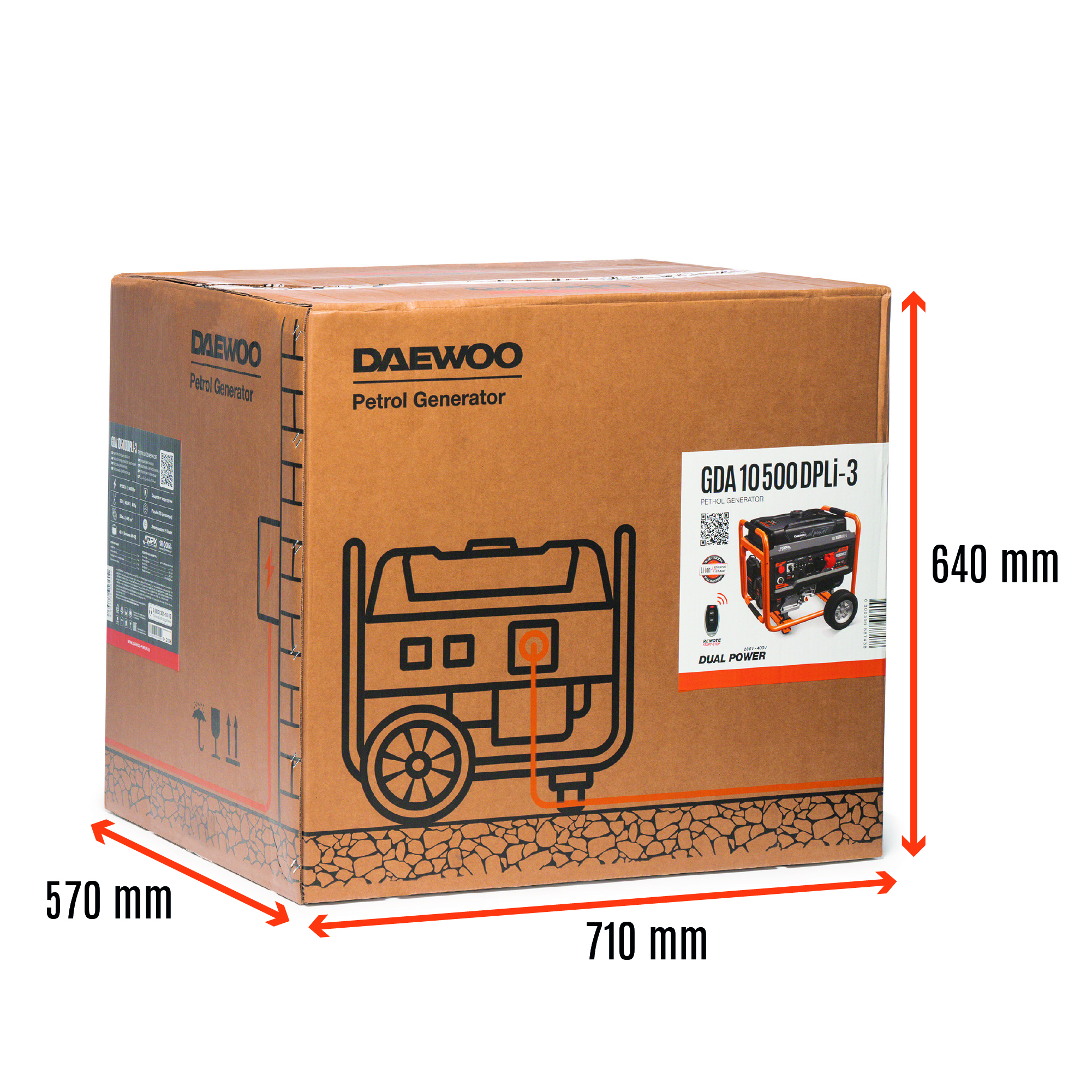 Бензиновый генератор DAEWOO GDA 10500DPLi-3