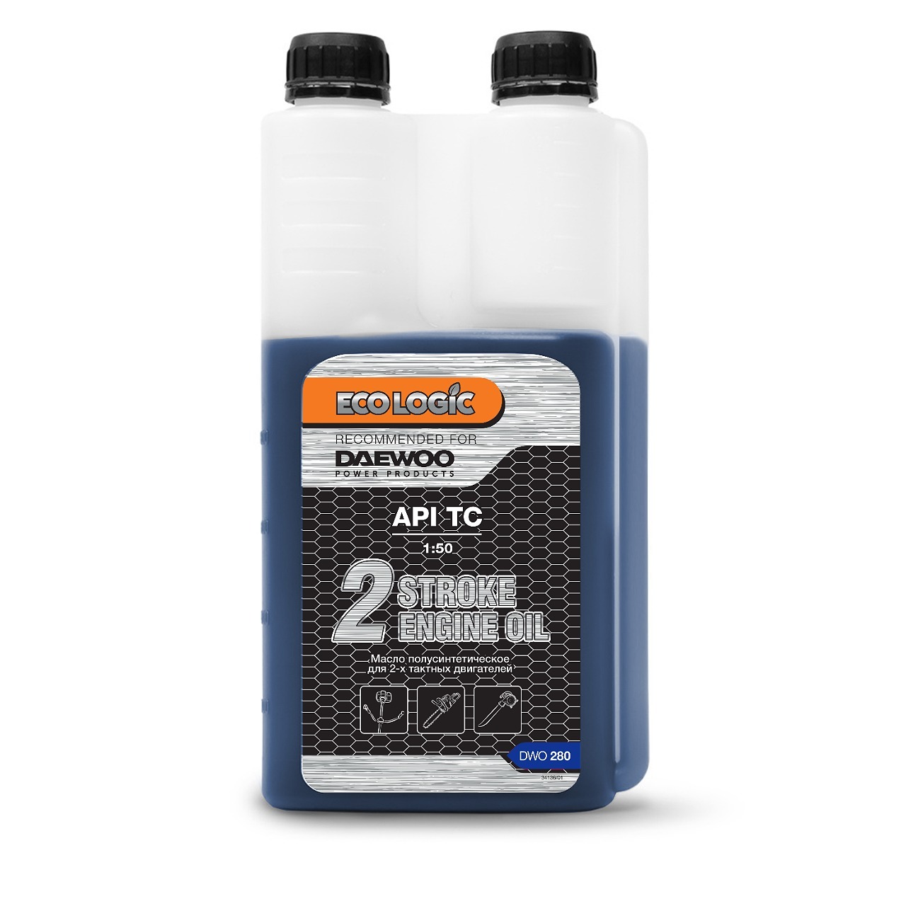 Масло полусинтетическое для 2-х тактных двигателей  с дозатором DWO 280  