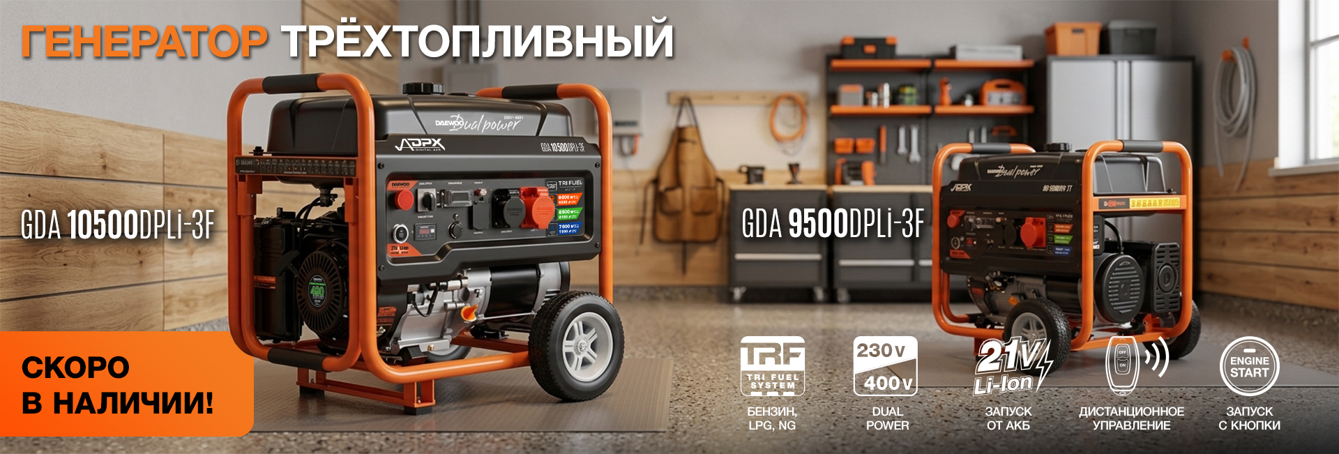 Генераторы многотопливные. Скоро в наличии!