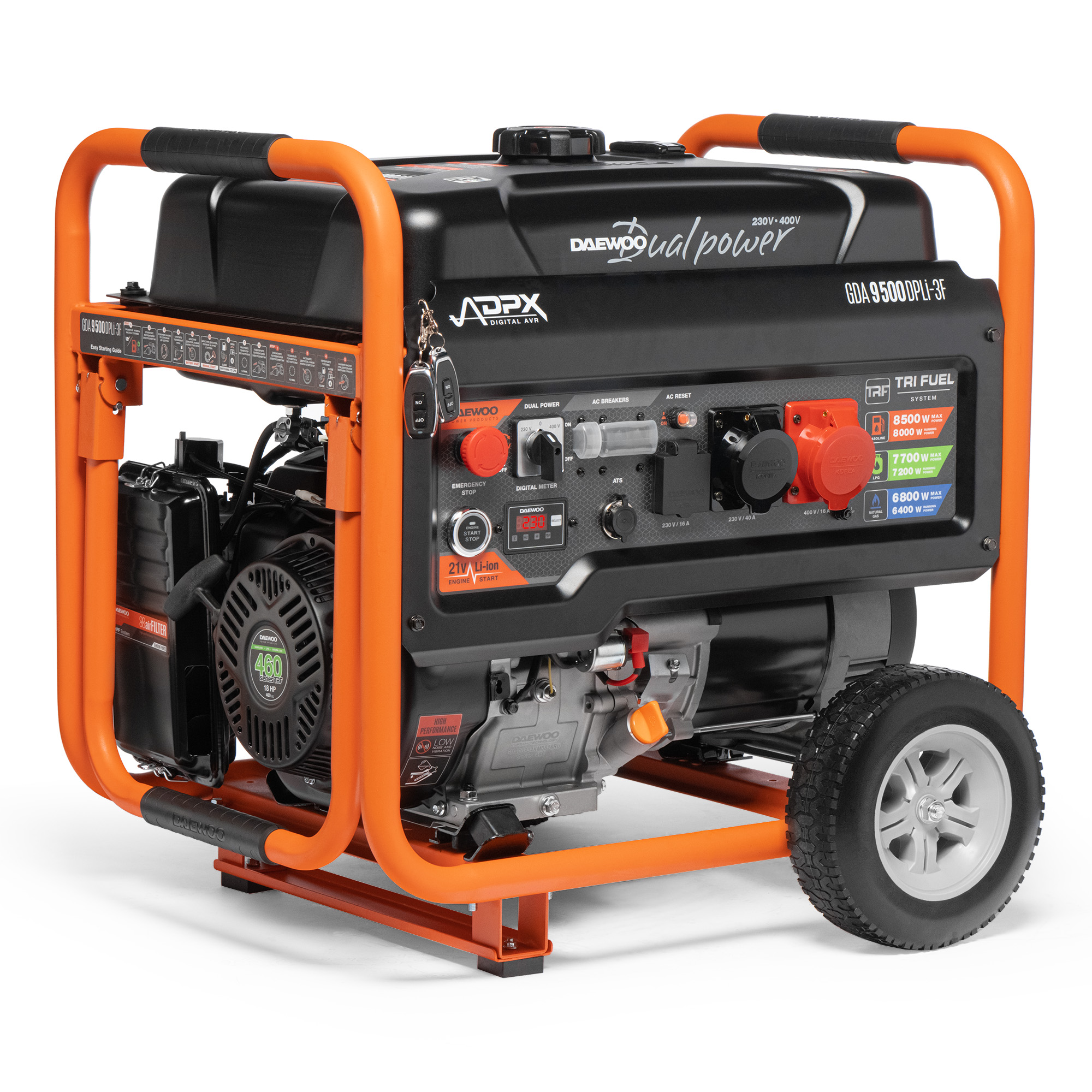 Бензиновый газовый генератор DAEWOO GDA 9500DPLi-3F