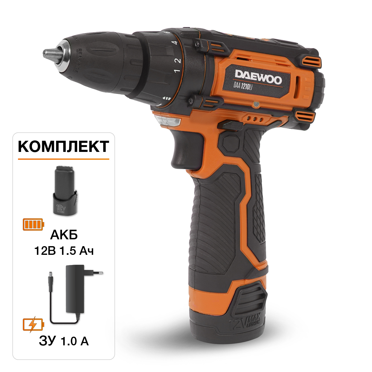 Дрель-шуруповерт аккумуляторная DAEWOO DAA 1210Li