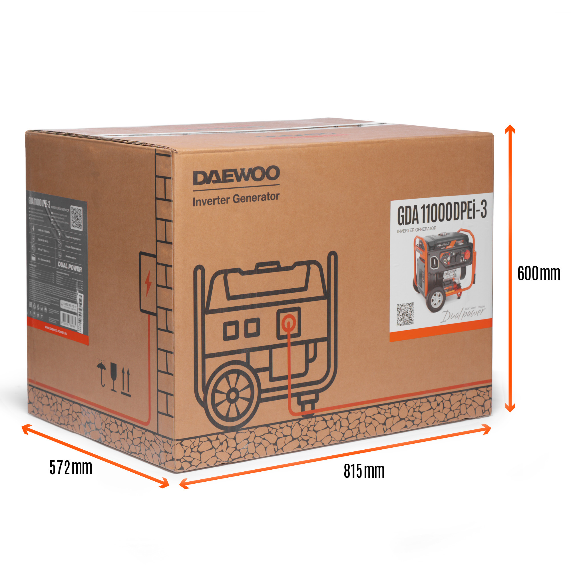 Инверторный бензиновый генератор DAEWOO GDA 11000DPEi-3