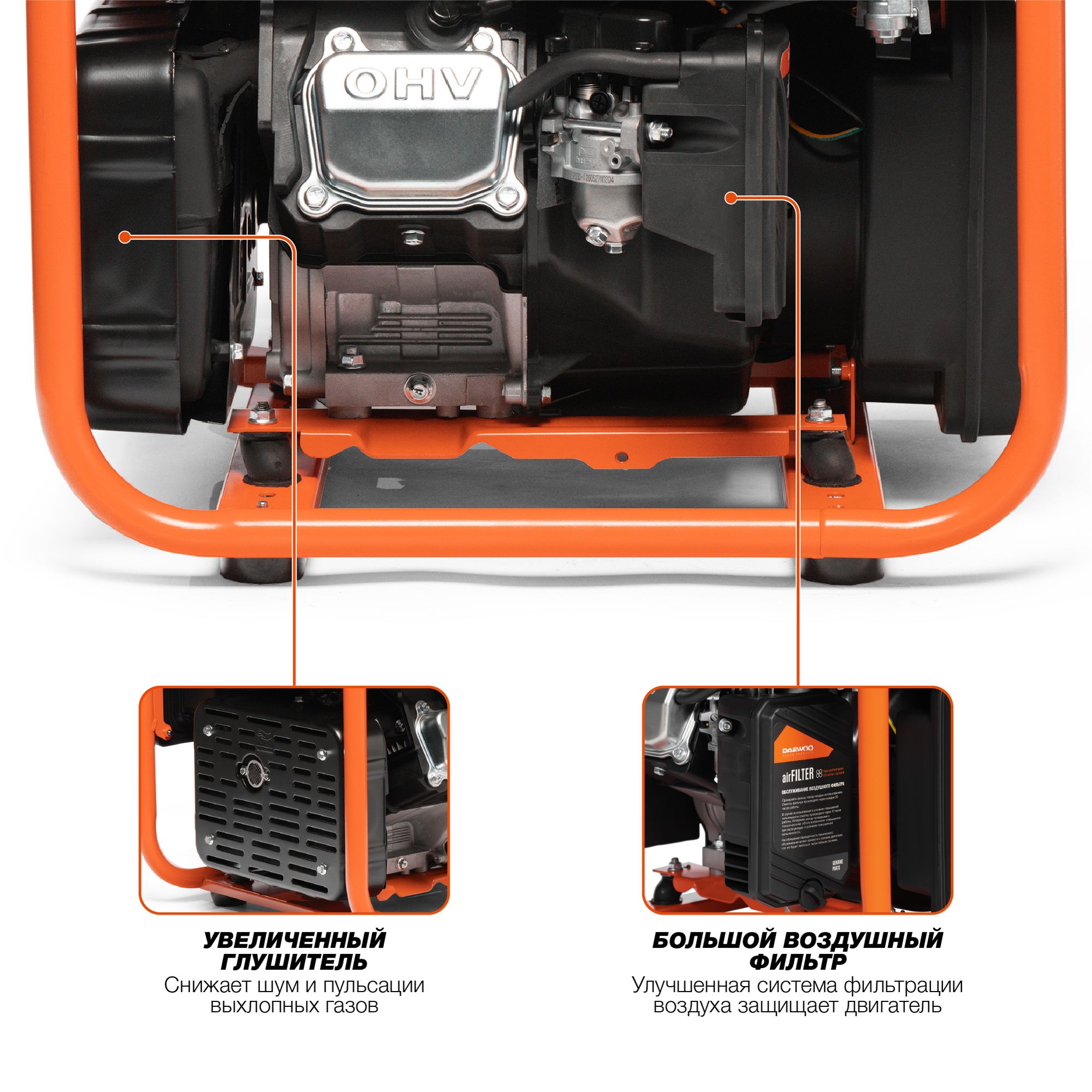 Инверторный бензиновый генератор DAEWOO GDA 5000i