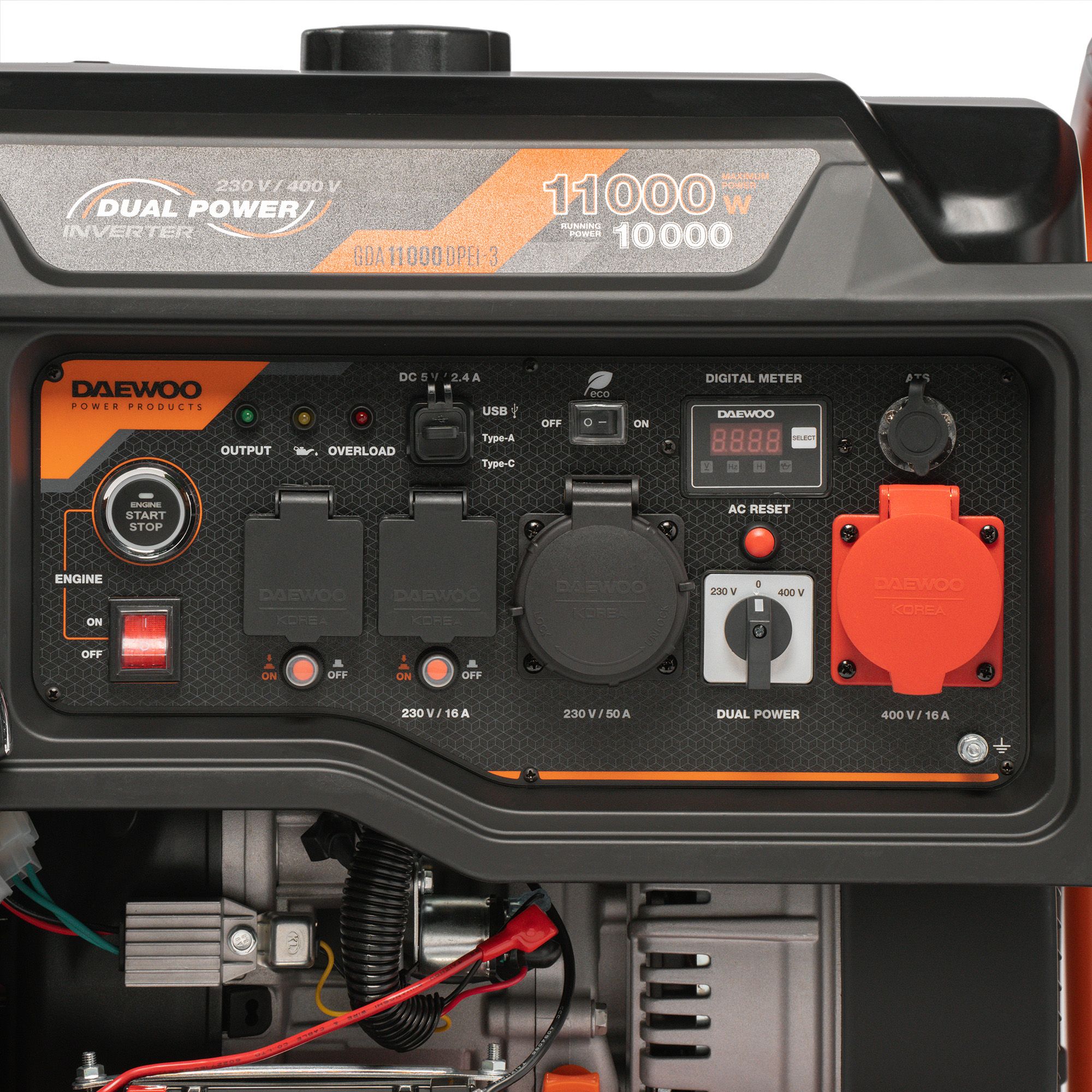 Инверторный бензиновый генератор DAEWOO GDA 11000DPEi-3