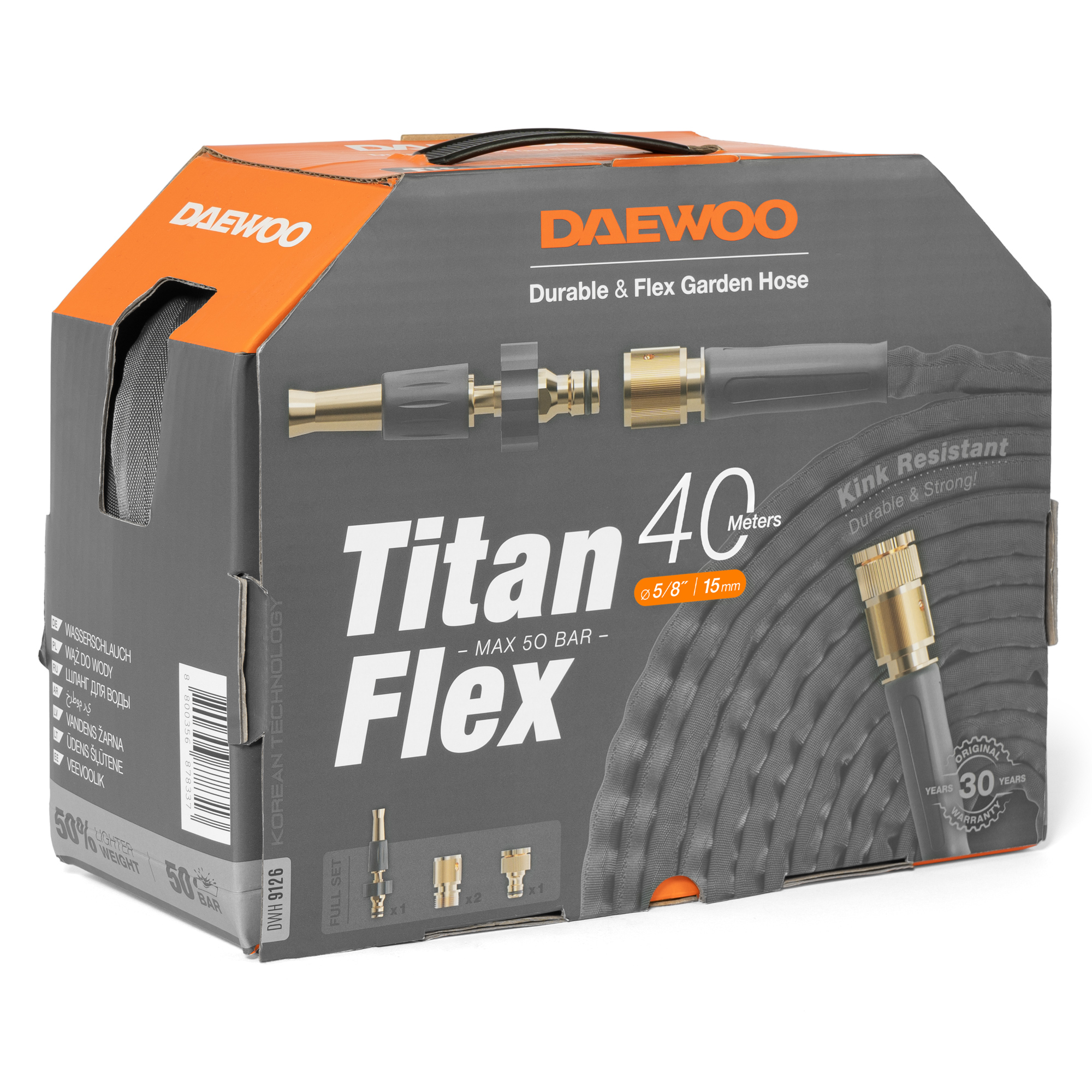 Шланг 5/8" (15мм) - 40м DAEWOO TitanFlex DWH 9126