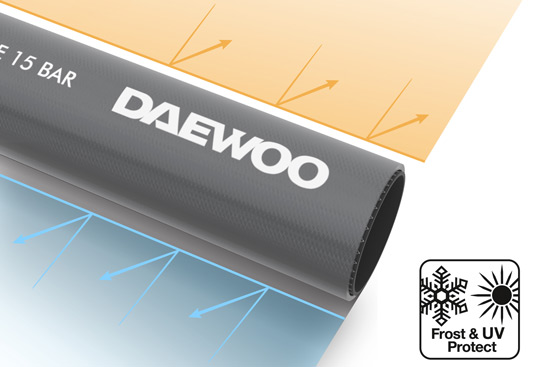 Комплект плоского шланга с хомутом, 33мм 15м Daewoo DWH 2152