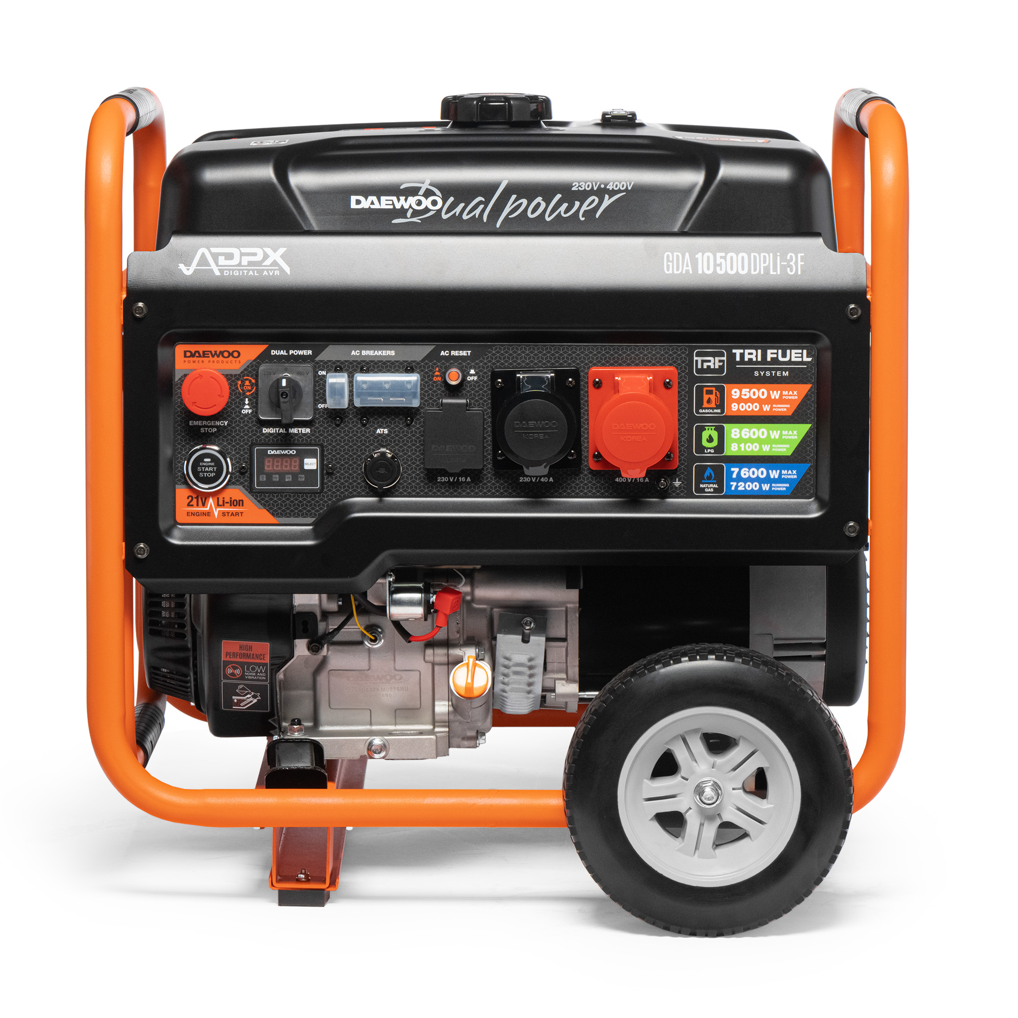 Бензиновый газовый генератор DAEWOO GDA 10500DPLi-3F