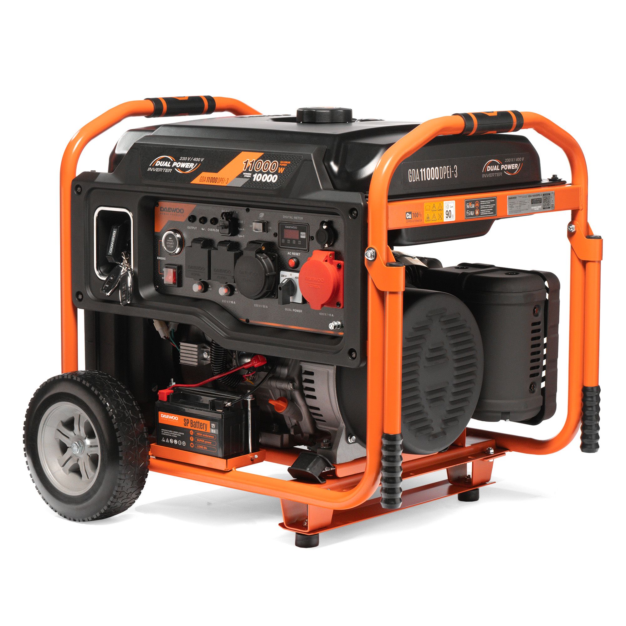 Инверторный бензиновый генератор DAEWOO GDA 11000DPEi-3