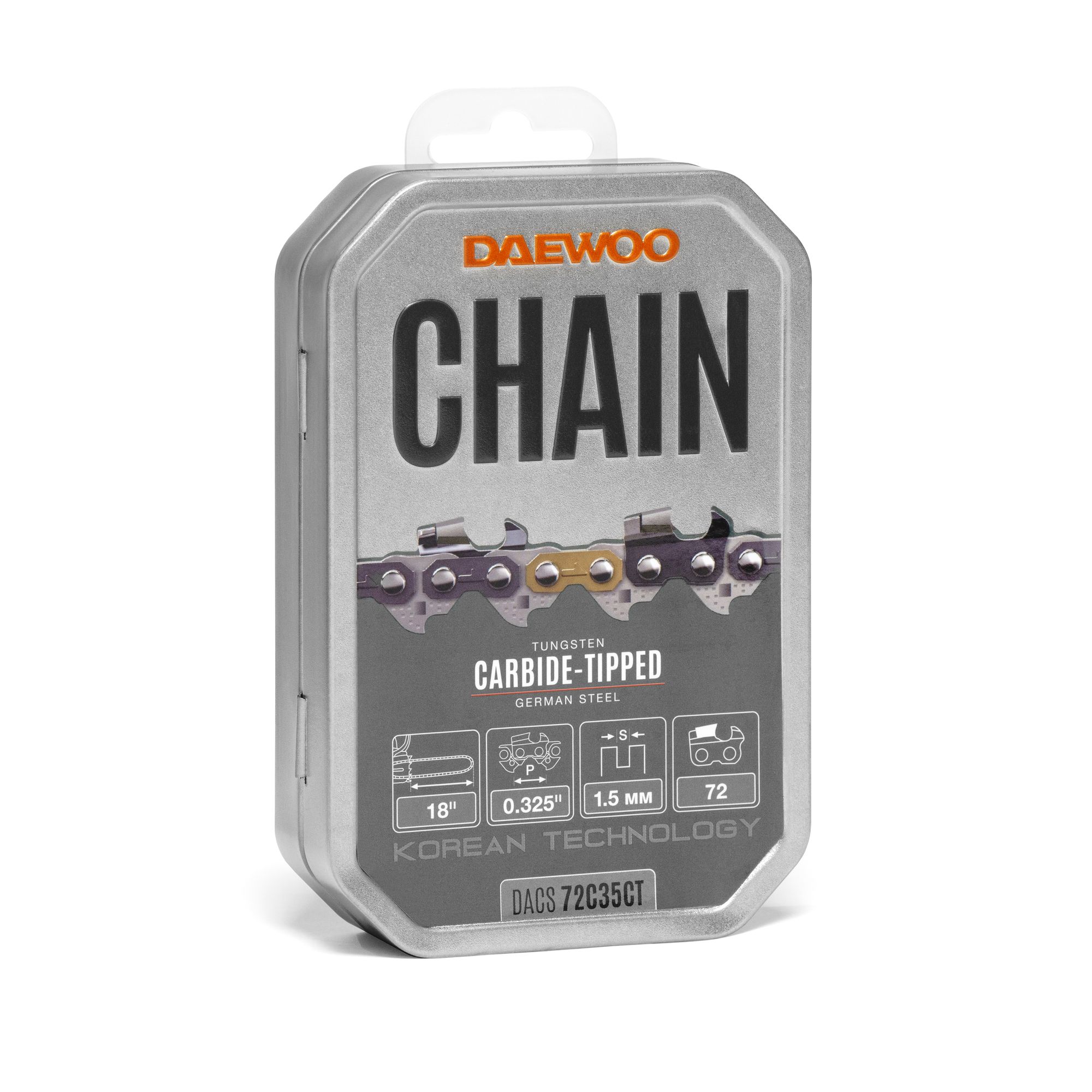 Пильная цепь с твердосплавными напайками DAEWOO DACS 72C35CT