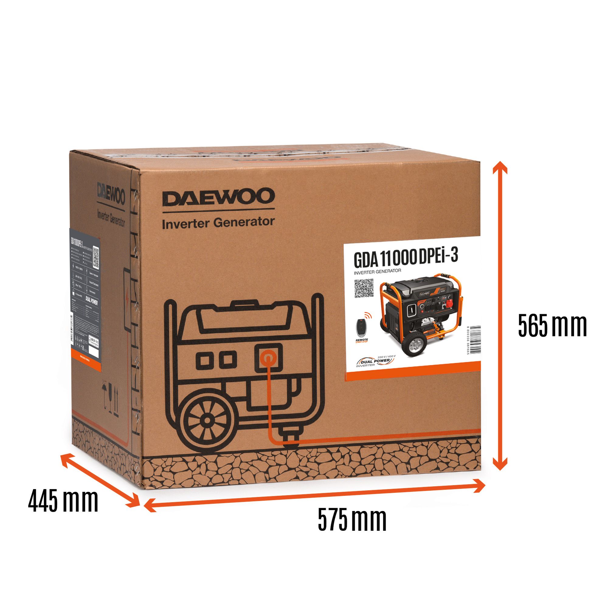 Инверторный бензиновый генератор DAEWOO GDA 11000DPEi-3