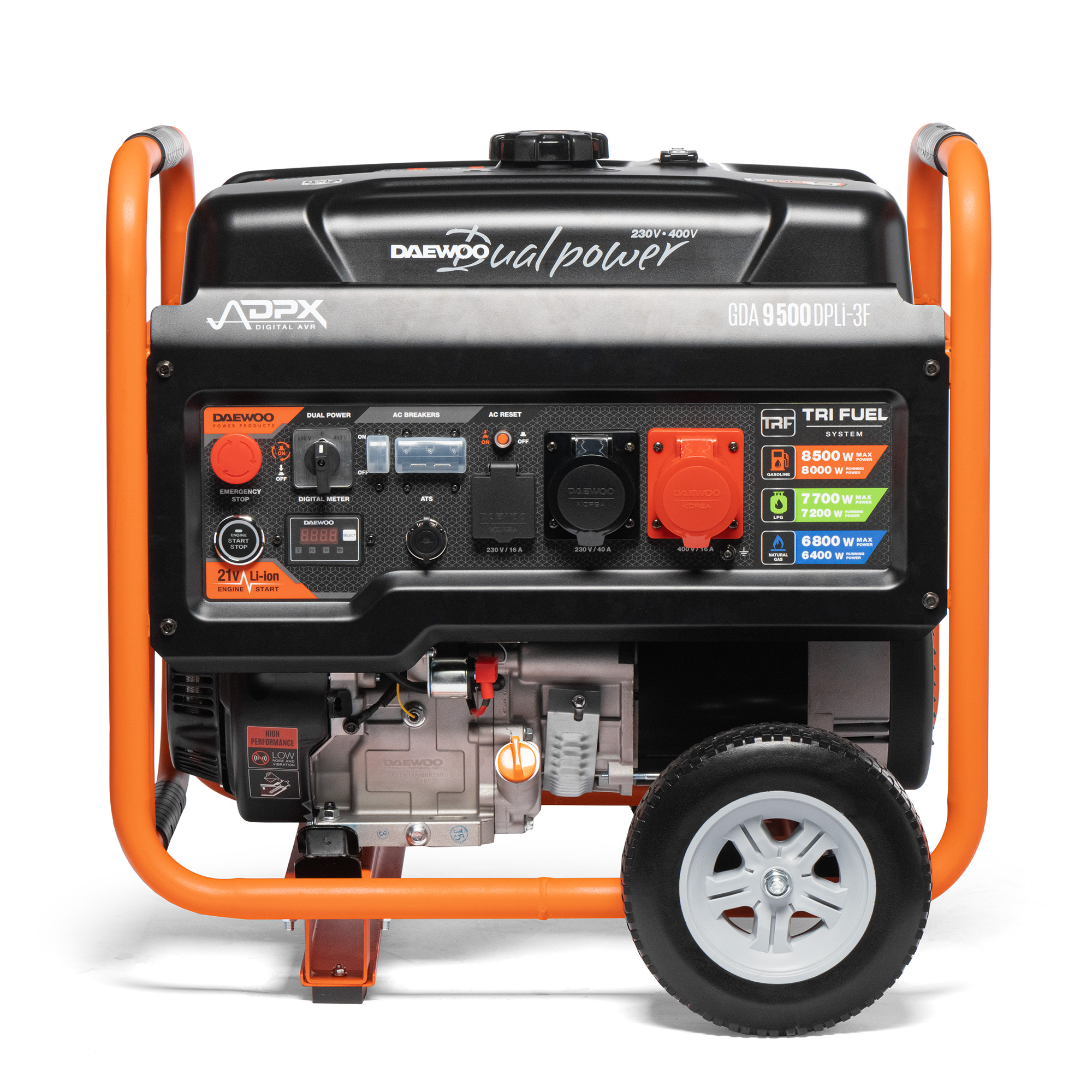 Бензиновый газовый генератор DAEWOO GDA 9500DPLi-3F
