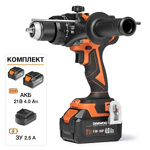 Дрель-шуруповерт аккумуляторная Daewoo DAA 3021Li SET