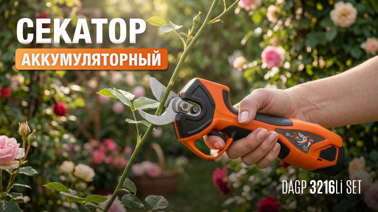 Секатор аккумуляторный Daewoo DAGP 3216Li SET