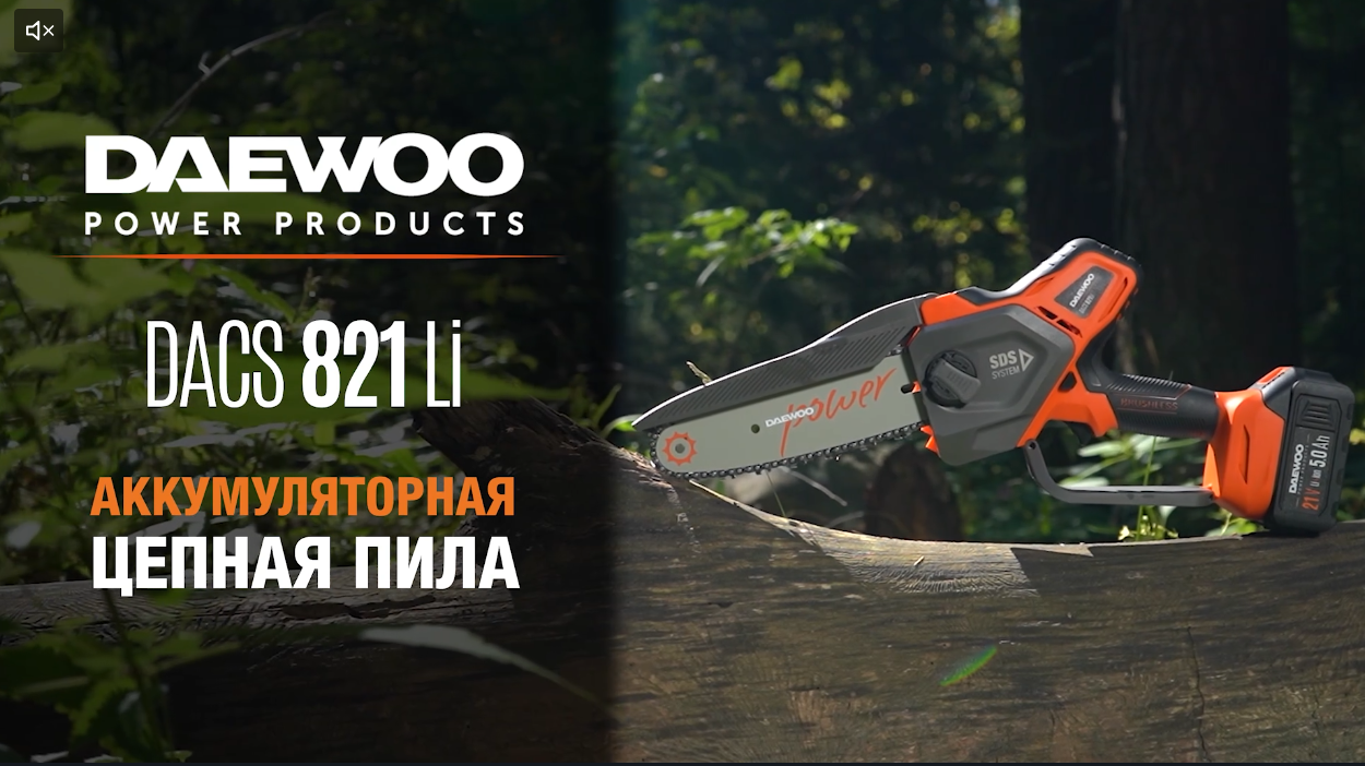 DACS 821Li SET | Аккумуляторная цепная пила DAEWOO