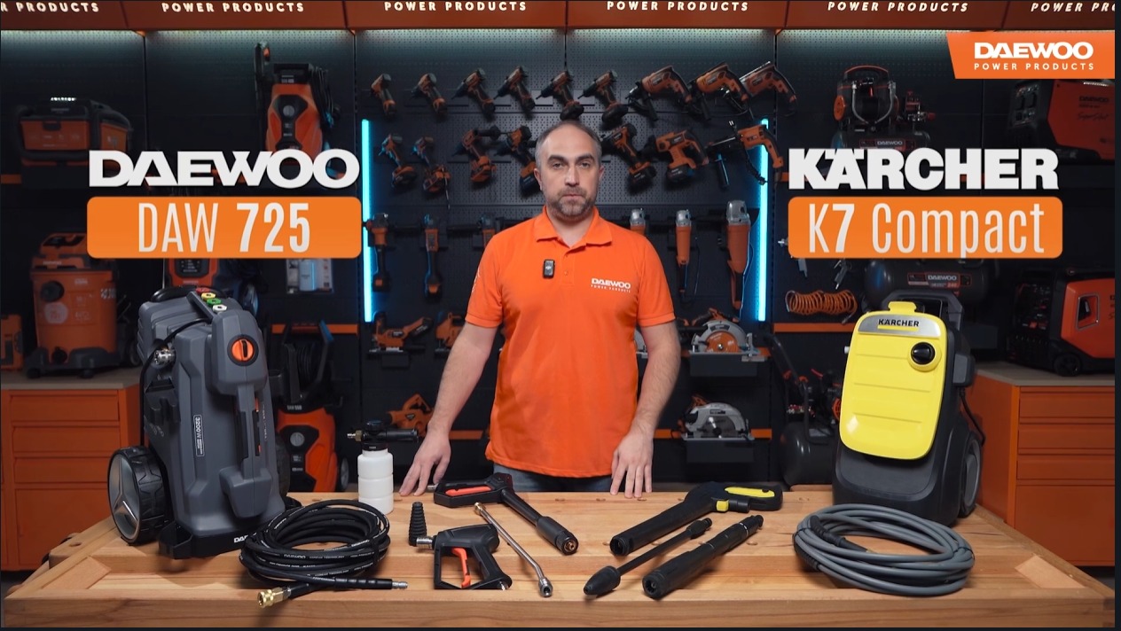 DAEWOO DAW 725 или KARCHER K7 Compact | Как сделать правильный выбор мойки высокого давления